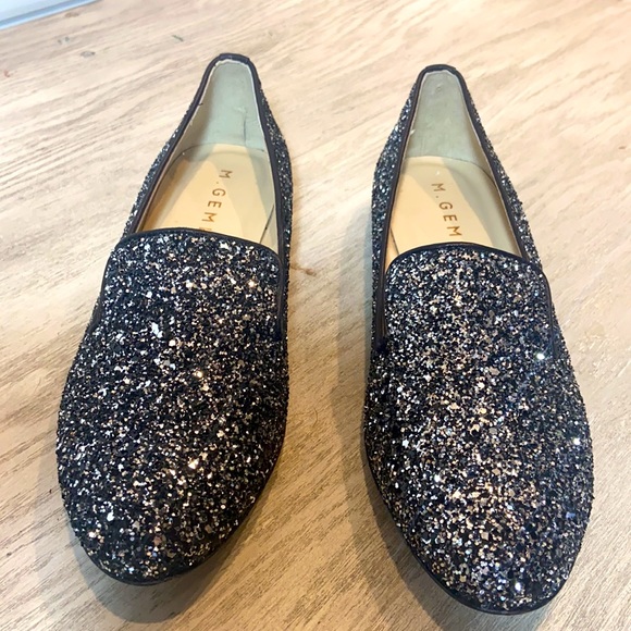 M Gemi Parma Sparkle Flats Black Leather Trim.  Size 37.5 - Picture 6 of 6